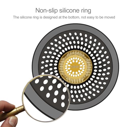 LEKEYE LKEYE Shower Drain Hair Catcher/Bathroom Drain Cover/Bathtub Drain Strainer/Shower Stall Drain Protector(Bronze) - Image 4