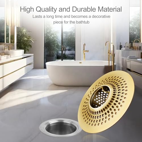 LEKEYE LKEYE Shower Drain Hair Catcher/Bathroom Drain Cover/Bathtub Drain Strainer/Shower Stall Drain Protector(Bronze) - Image 5