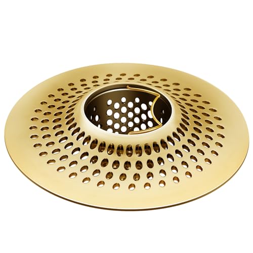 LEKEYE LKEYE Shower Drain Hair Catcher/Bathroom Drain Cover/Bathtub Drain Strainer/Shower Stall Drain Protector(Bronze) - Image 1