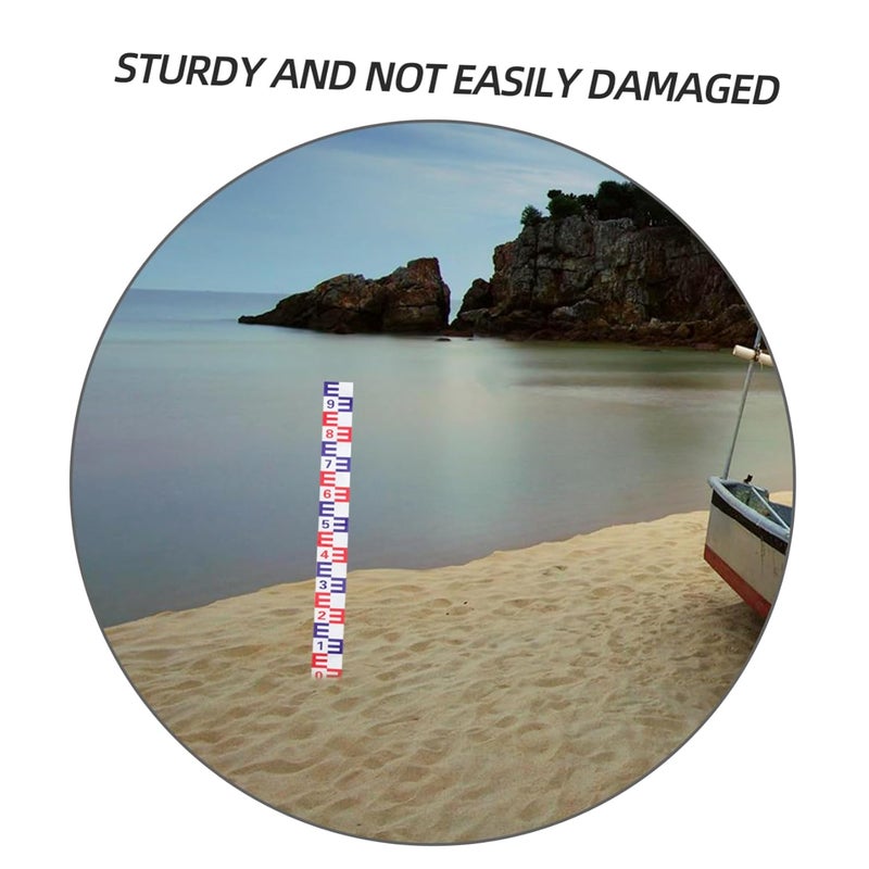 ملصق مقياس مستوى الماء العاكس ذاتي اللصق للمسبح والمنزل، عبوة من قطعتين - Image 3