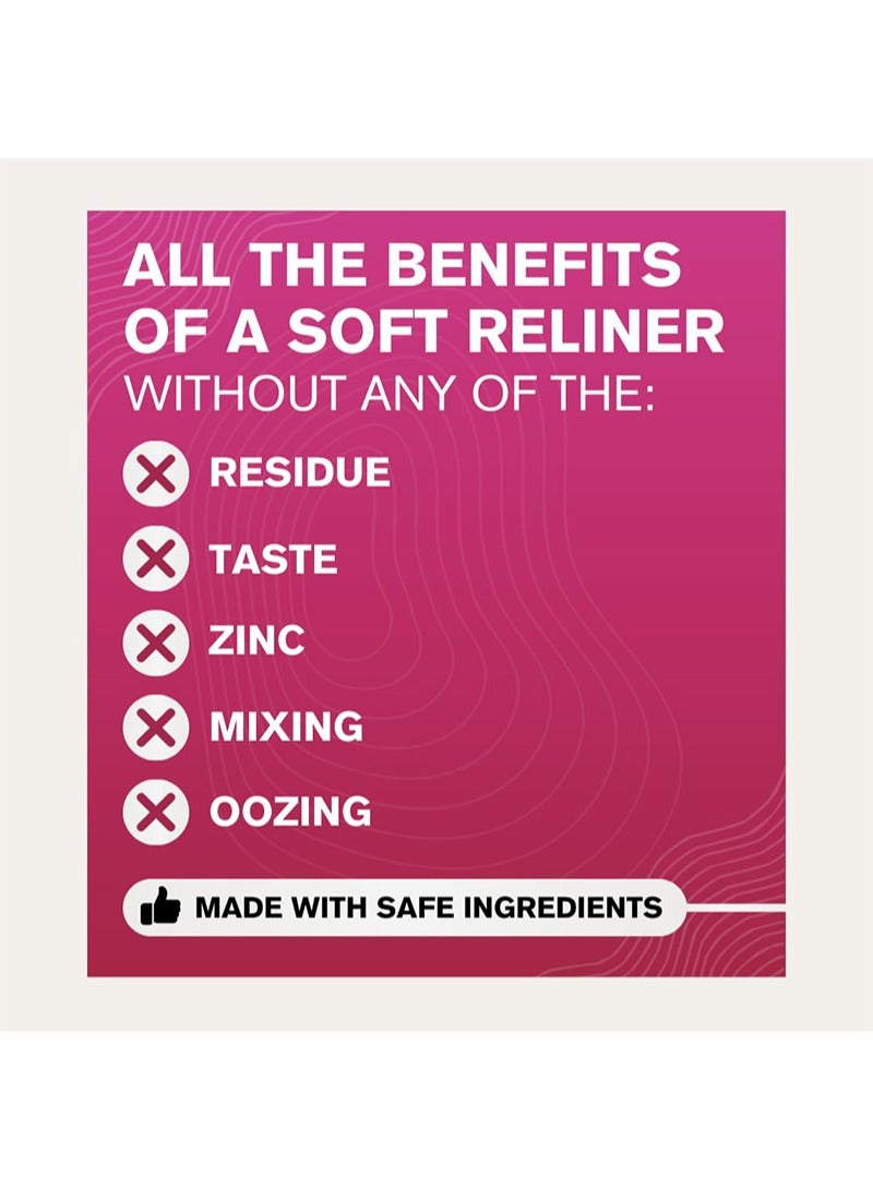 أورالحوي لاصق أطقم الأسنان الحرارية طويلة الأمد لإعادة تركيب وتشديد الأسنان الفضفاضة [ليس لاصق الغراء ، يعمل مثل ريلينر لينة] (0.99 أوقية) عقد الأسنان الاصطناعية لمدة تصل إلى 4 أيام ، سهلة التطبيق ، خالية من الزنك - Image 3