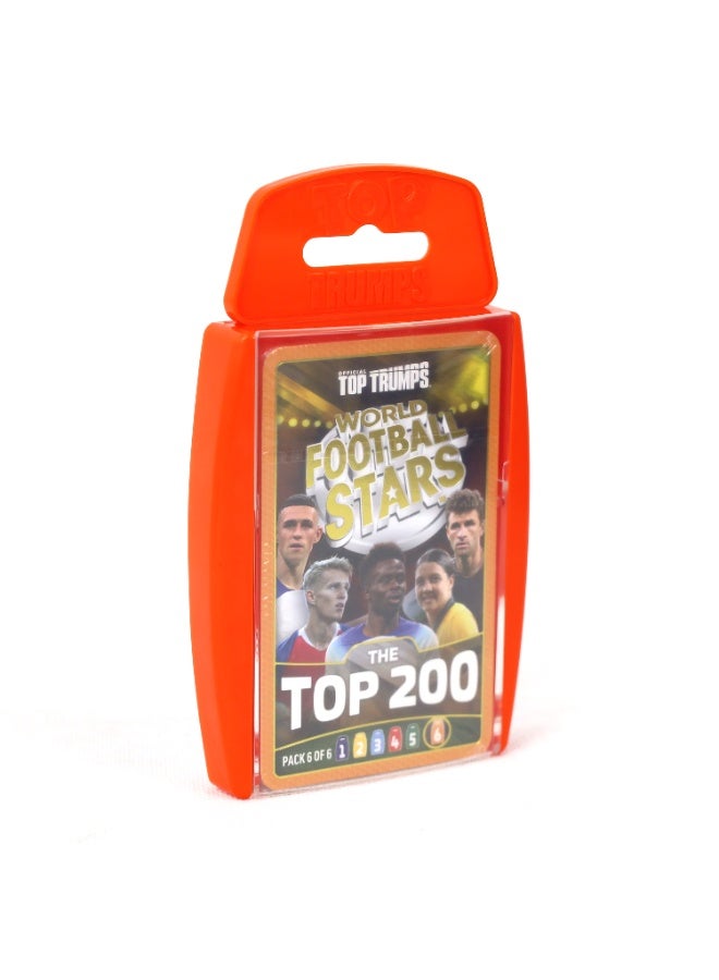 Top Trumps أفضل نجوم كرة القدم في العالم - أفضل 200 - برتقالي | لعبة ورقية تعليمية | لعبة ورقية قابلة للجمع | ألعاب استراتيجية | ألعاب للأطفال والبالغين - Image 2