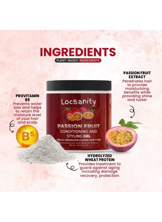 Locsanity Passion Fruit Conditioning Styling Rolling Twisting Locking Gel Dreadlocks Locs Sisterlocks Loose Natural Hair Braidlocs  - Image 3