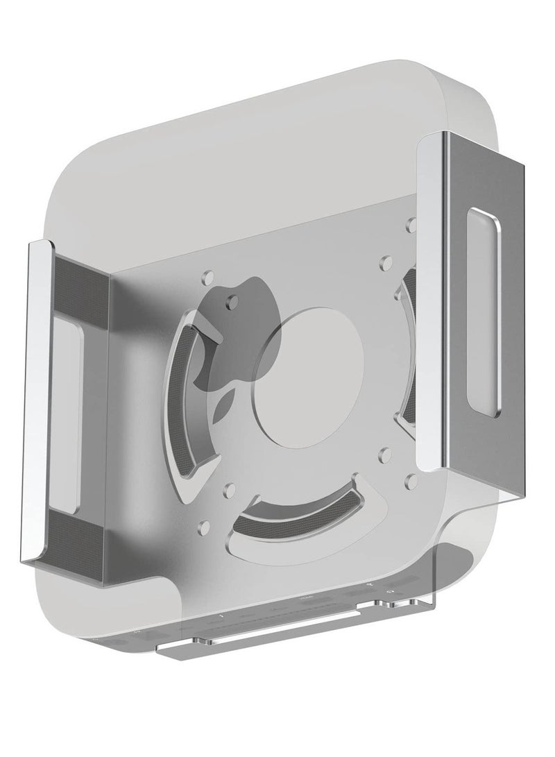 erorex Mac Mini M2 Mount, Heat Dissipation Design Anti-Scratch Behind Monitor, Under Desk, Wall Mount Stand for Mac Mini 2011 to 2023 M2 Pro, Compatible with VESA Hole (Silver)  - Image 1