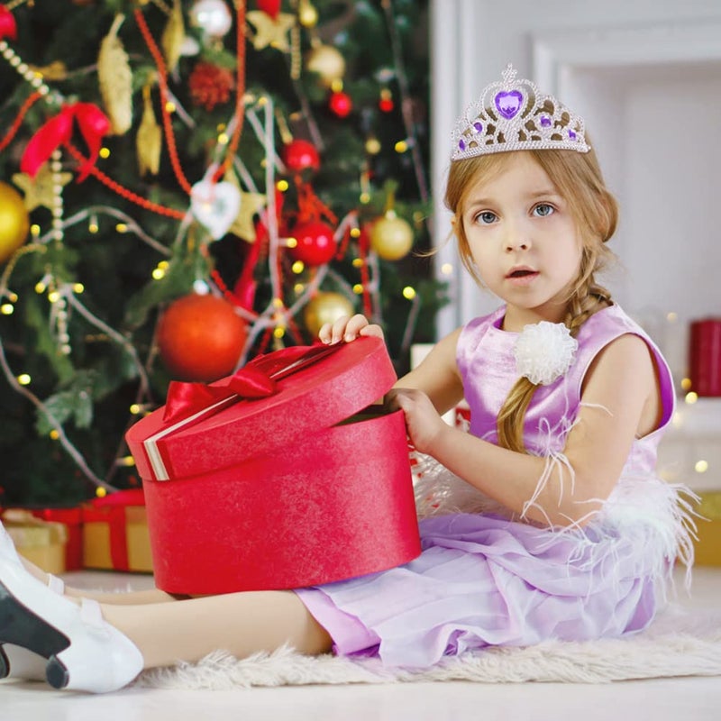 Vicloon Princess Dress Up Accessories, 2PCS Princess Crown and Wands for Little Girls, Jewelry Toy Gifts for Toddler Girls Christmas Party Cosplay Set for 3+ Years Old - Image 5