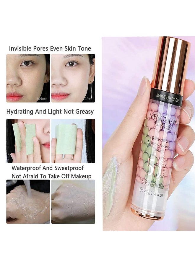 Pakivs Pakivs 2Pcs Pore Primer,Skin Tone Correcting Facial Serum,One Step Face Makeup Primer,Isolation Cream Invisible Pore,Cover Acne Marks,Oil Control Moisturizing Essence Concealer Foundation  - Image 3