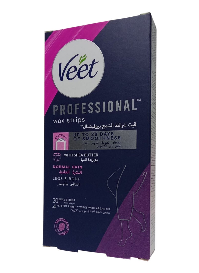 Veet Wax Strips for Hair Removal for Normal Skin 20 Strips  - Image 1
