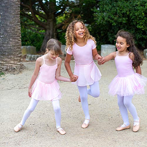 Stelle Ballet Skirts for Girls Toddler Dance Skirt Chiffon Kids Ballet Wrap Skirts (Pink (Adjustable Tie), 4-6 Years) - Image 2