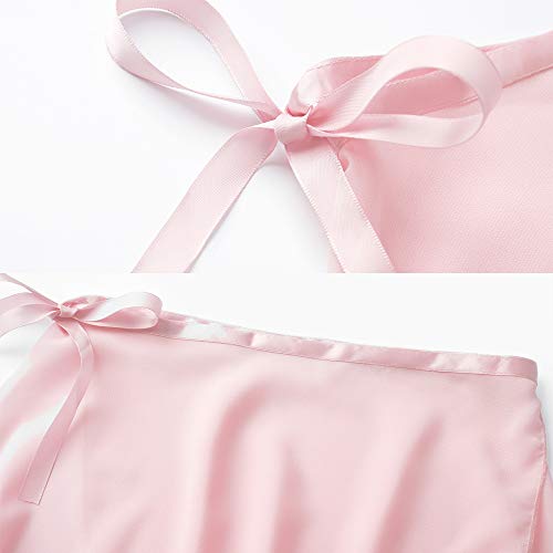 Stelle Ballet Skirts for Girls Toddler Dance Skirt Chiffon Kids Ballet Wrap Skirts (Pink (Adjustable Tie), 4-6 Years) - Image 4