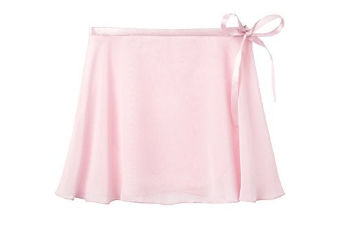 Stelle Ballet Skirts for Girls Toddler Dance Skirt Chiffon Kids Ballet Wrap Skirts (Pink (Adjustable Tie), 4-6 Years) - Image 5