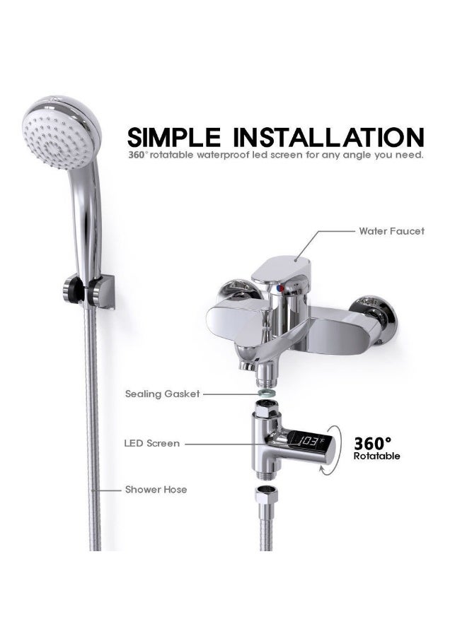 WinCheer Shower Water Thermometer Faucet with LED Display, Creative No Power Consumption Smart Temperature Meter for Baby Kids Care - Image 2