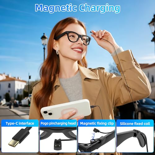HiBloks Magnetic Charging Cable for Ray-Ban/Gen 2/Oakley Meta Smart Glasses Accessories, Fast Charging USB-C Cable for Wayfarer/Skyler/Headliner, Work with Power Banks, Adapters & Type-C Phones/Laptop - Image 5