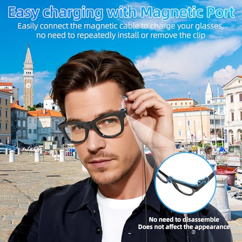 HiBloks Magnetic Charging Cable for Ray-Ban/Gen 2/Oakley Meta Smart Glasses Accessories, Fast Charging USB-C Cable for Wayfarer/Skyler/Headliner, Work with Power Banks, Adapters & Type-C Phones/Laptop - Image 4