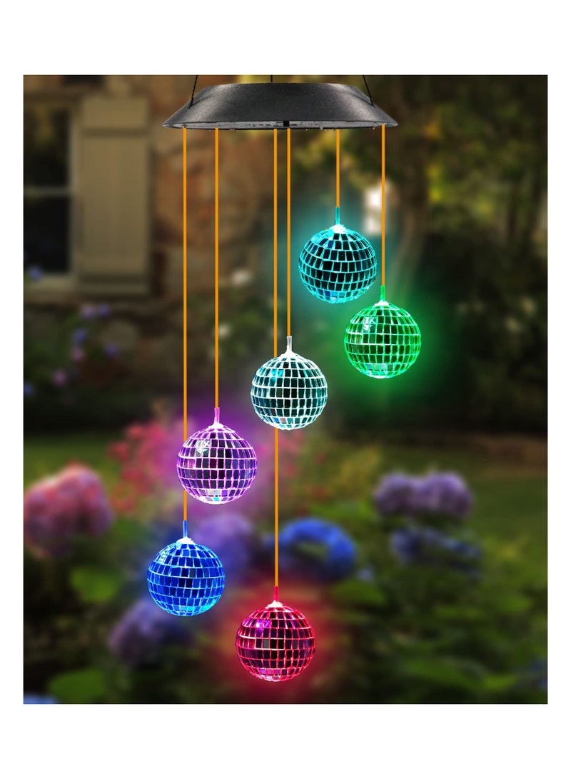ماركة غير محددة SYOSI Solar Wind Chime for Porch Decor, Outdoor Lights Garden Gifts Women Mom Grandma  - Image 1