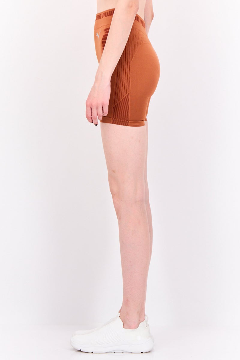 PUMA Women Sportswear Fit Training Seamless Shorts, Mocha Bisque  - Image 2