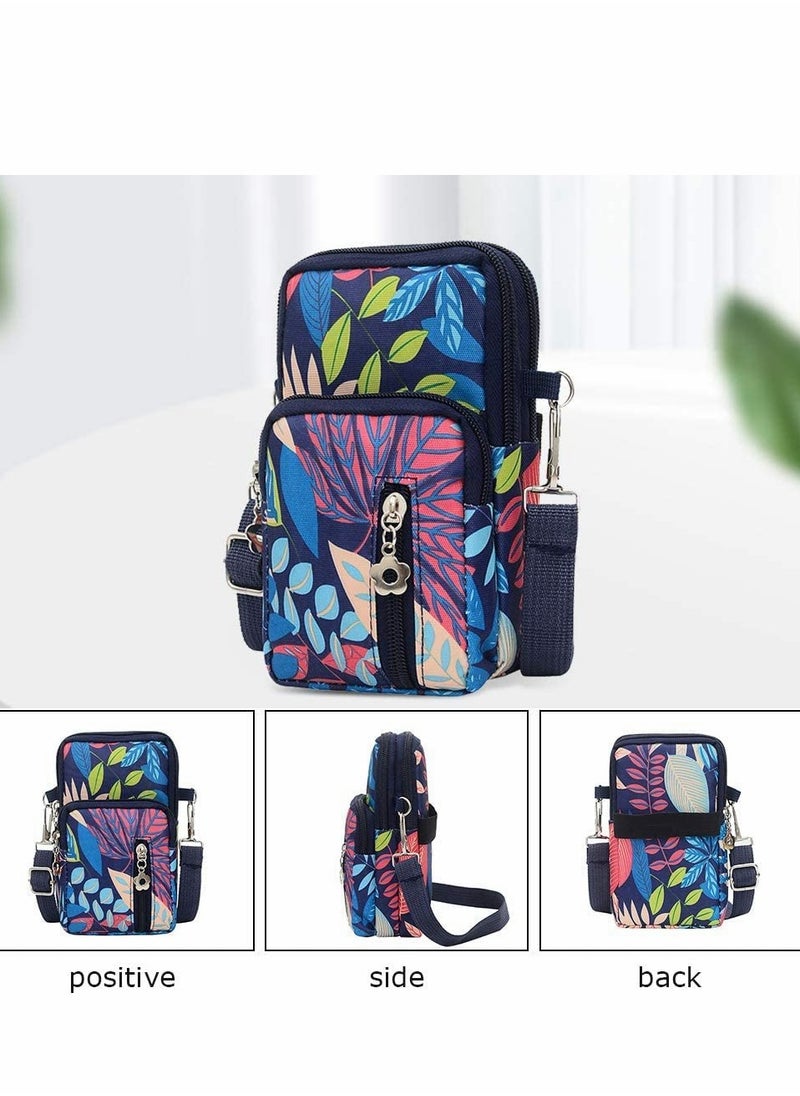 Excefore Sports Armband Outdoor Sweat-proof Running Armbag Cross-body Shoulder Casual Wallet Purse Fitness Cell Phone Bag Key Holder for iPhone 13 Pro/12 Pro/Xs Max,Galaxy S10 Plus,Huawei P30 Pro (Colorful)  - Image 2