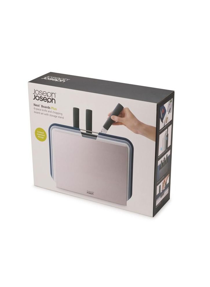 Joseph Joseph Nest Boards Plus with Knives Silver - Image 3