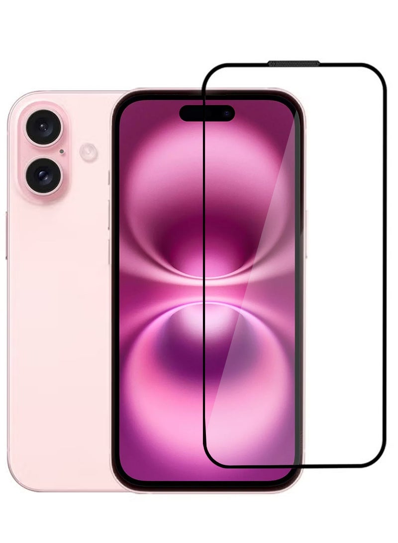 CATANES حماية شاشة لآيفون 16، درجة صلابة زجاج مقسى مقاوم للكسر، حماية شاشة تغطي كامل الشاشة، تركيب سهل - Image 2