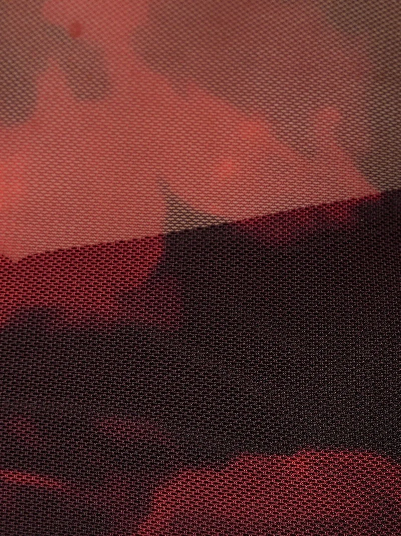 هيكاب فستان ماكسي ضيق بطبعات زهور من الشبك