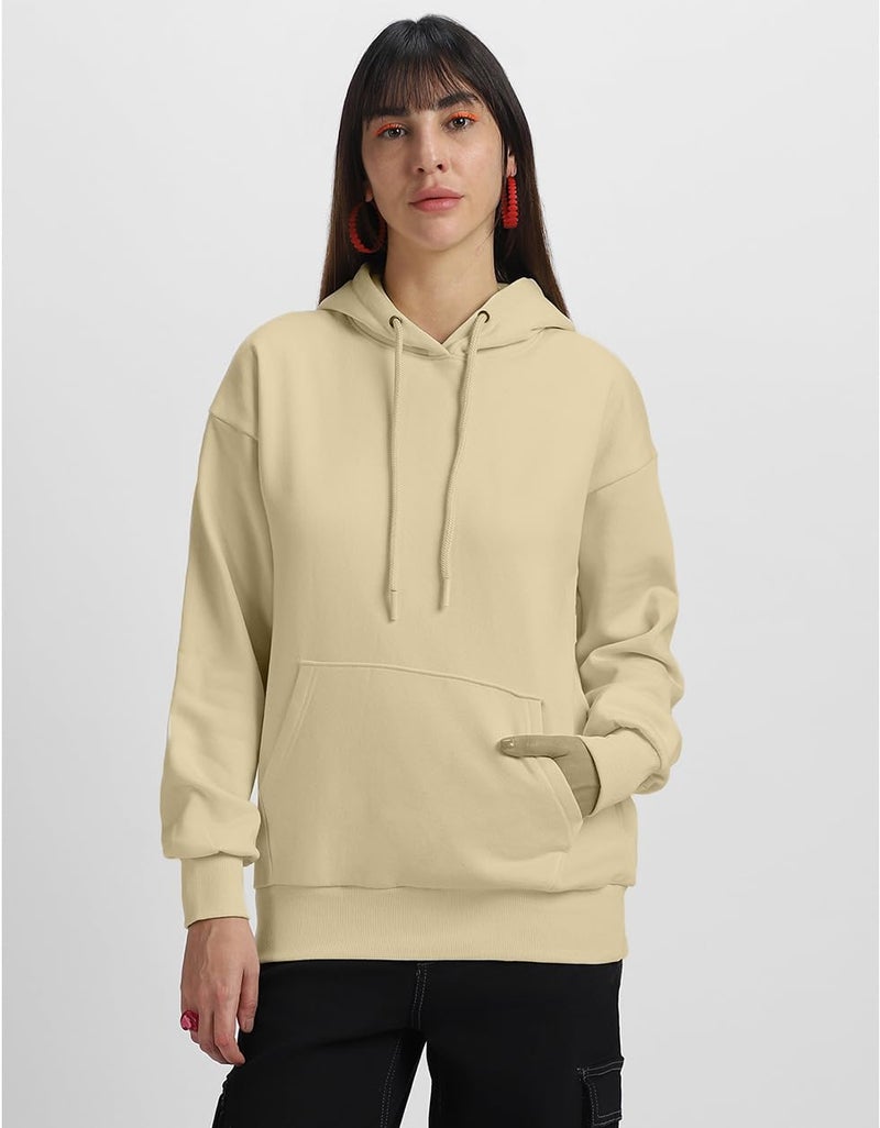 JUNEBERRY® Cotton Fleece Regular Fit Hooded Sweatshirt Lastest Back Graphic Printed Winter Hoodies for Women (W02_Nature_SYBN_L) - Image 4
