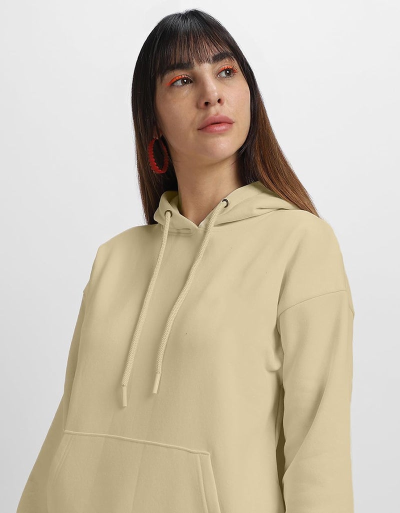 JUNEBERRY® Cotton Fleece Regular Fit Hooded Sweatshirt Lastest Back Graphic Printed Winter Hoodies for Women (W02_Nature_SYBN_L) - Image 5