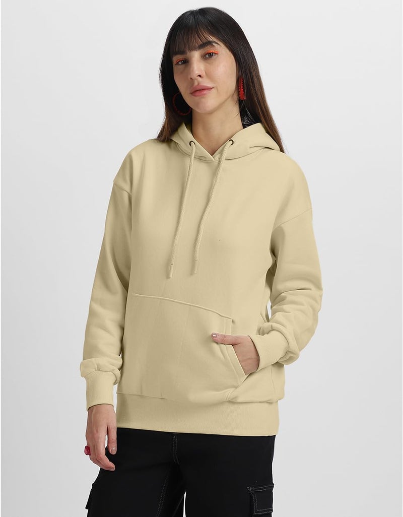 JUNEBERRY® Cotton Fleece Regular Fit Hooded Sweatshirt Lastest Back Graphic Printed Winter Hoodies for Women (W02_Nature_SYBN_L) - Image 3