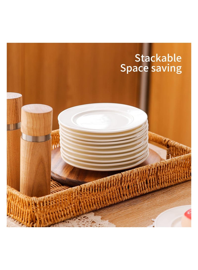 18 Pieces 15cm Porcelain Dinner Plates Small Dessert Plate Round Dinnerware Sets White - Image 3