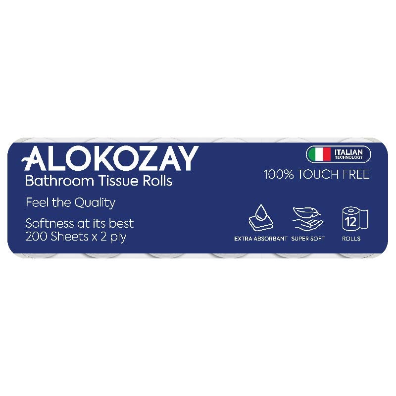 Alokozay مناديل الحمام فائقة النعومة 200 ورقة 2 طبقة - Image 1