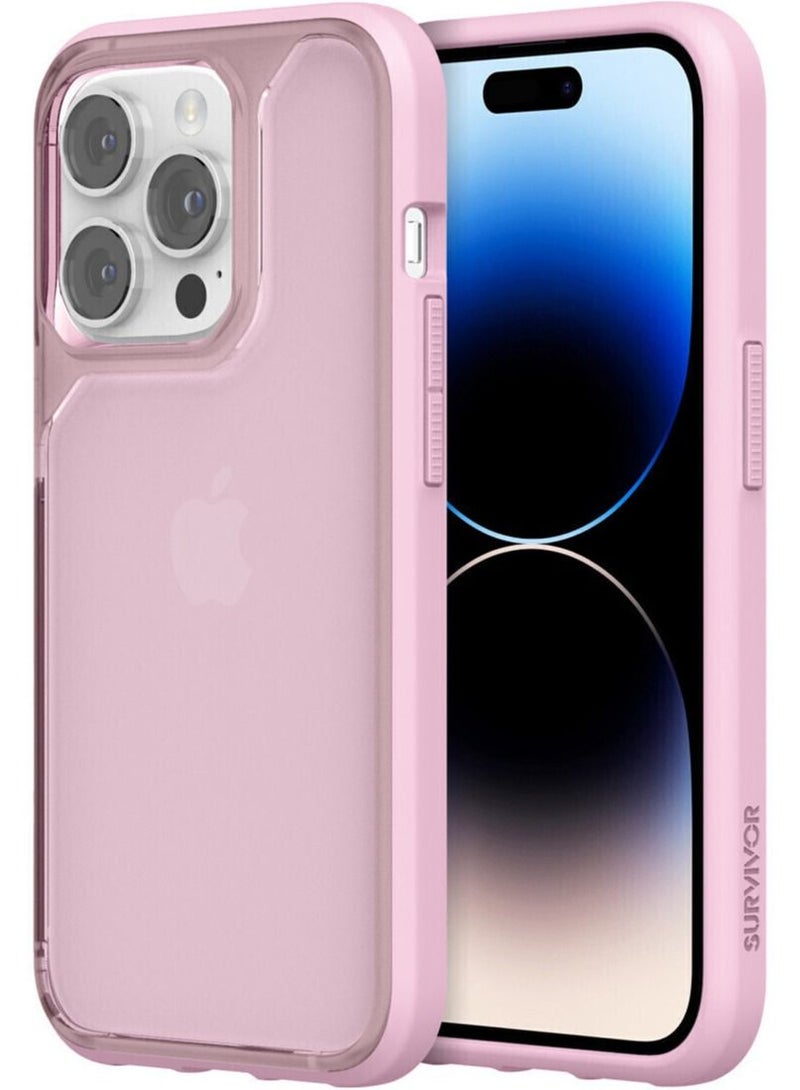 Griffin غطاء حماية Survivor Strong لجهاز iPhone 14 Pro - وردي - Image 1
