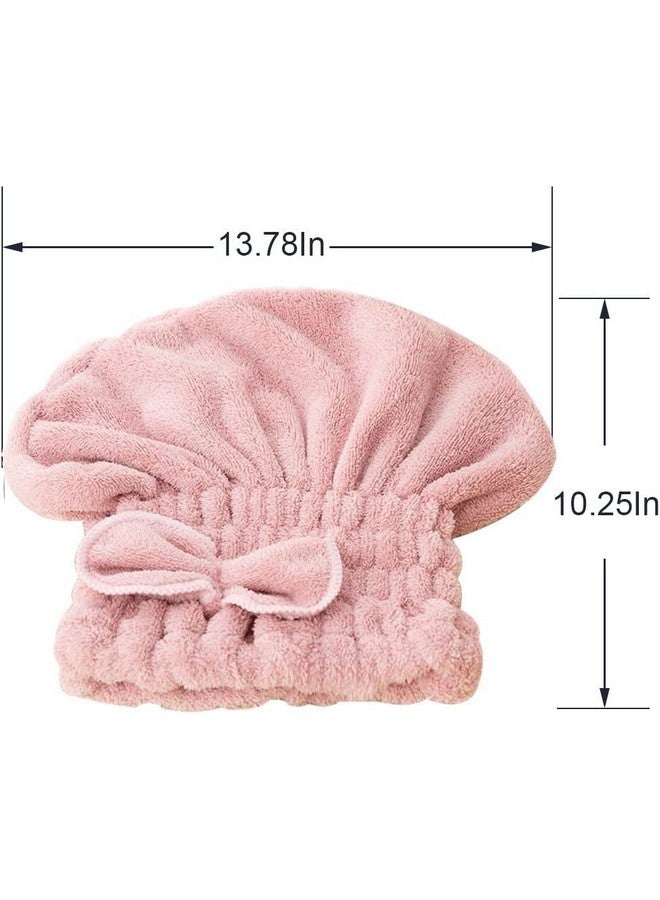 Jseng 2PC Microfiber Hair Drying Caps, Extrame Soft & Ultra Absorbent, Fast Drying Hair Turban Wrap Towels Thick Fluffy Shower Cap for Girls and Women - Image 3