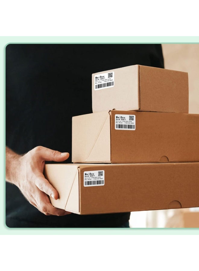 فوميمو ملصقات M110 متوافقة مع طابعات Phomemo M110/M108/M200/M220/M221، شريط ملصقات حراري متعدد الاستخدامات ذاتي اللصق، أسود على أبيض، بحجم 1.57"×1.18" (40×30 مم)، 690 ملصق / 3 لفات - Image 5