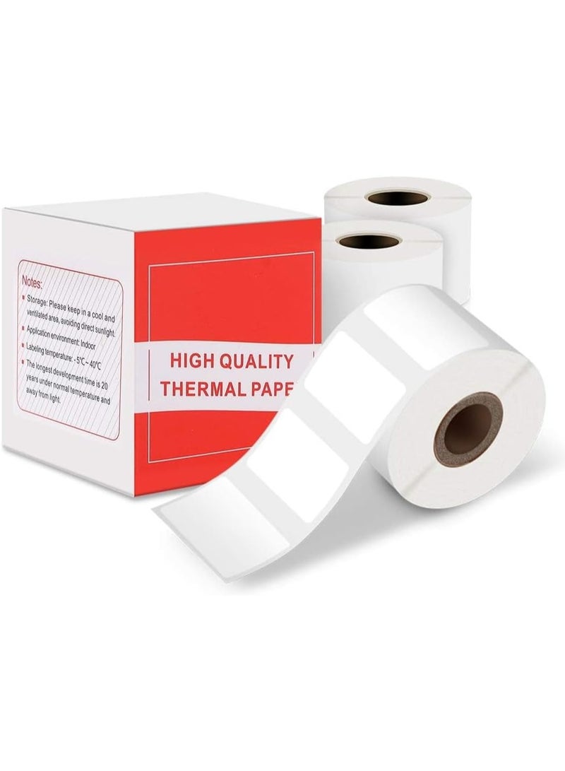 فوميمو ملصقات M110 متوافقة مع طابعات Phomemo M110/M108/M200/M220/M221، شريط ملصقات حراري متعدد الاستخدامات ذاتي اللصق، أسود على أبيض، بحجم 1.57"×1.18" (40×30 مم)، 690 ملصق / 3 لفات - Image 1