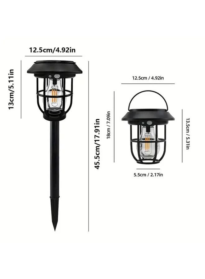 Solar Lantern Outdoor Flashlight Wall Mounted Or Ground Plug 1200mAh For Camping Emergency - Image 4