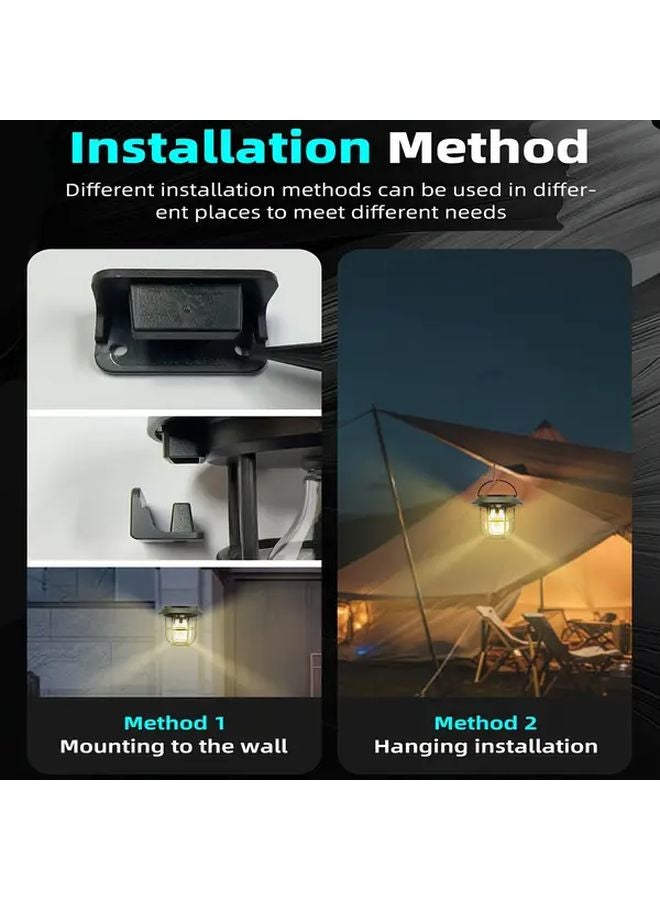 Solar Lantern Outdoor Flashlight Wall Mounted Or Ground Plug 1200mAh For Camping Emergency - Image 3