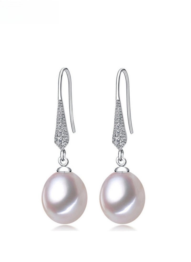 Captaintech Classic Elegant Luxury Style Natural Freshwater Pearl Earrings For Girls And Women Great Idea For Birthday Gift With Beautiful Packaging  - Image 1