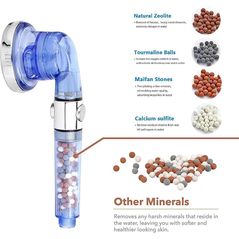 NEW!!! (5 pieces) Quality Ionic Shower head set High Pressure Rainfall Head Filter Handdheld With hose and shower attached. Can be used in RV. Filtered water. For hard water and chlorine - Image 5