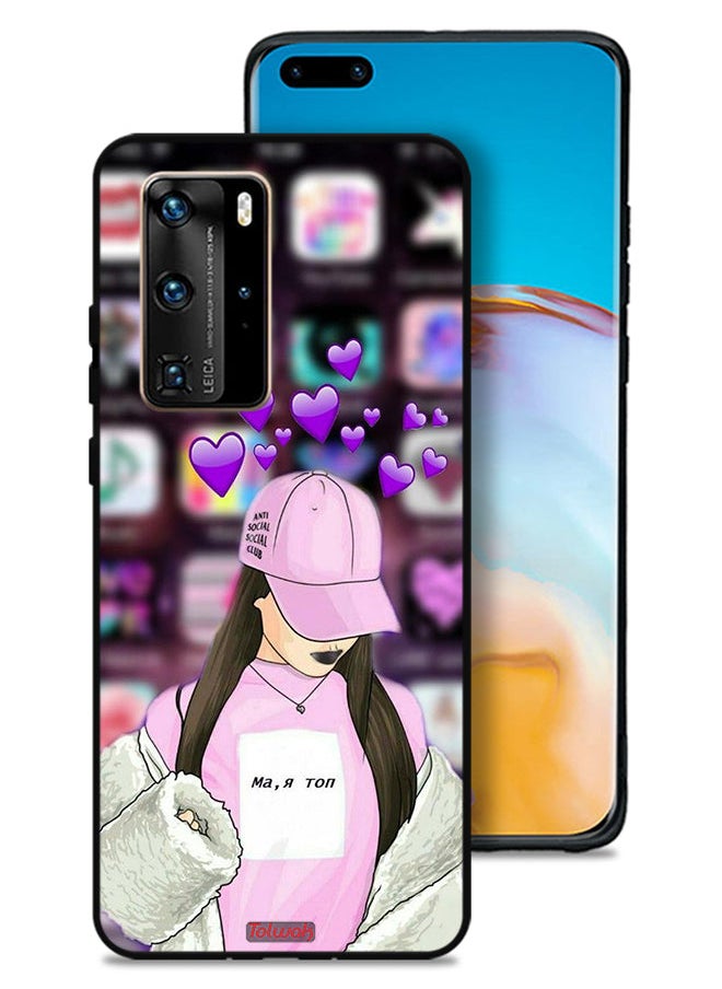 Tolwak Huawei P40 Pro 5G Protective Case Cover Anti Social Club  - Image 1