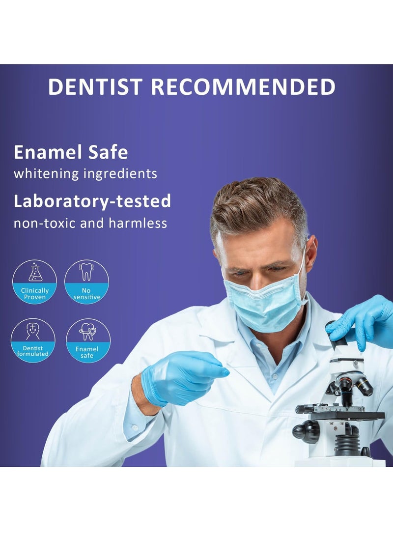 MySmile Teeth Whitening Strips 14 Treatments, Non-Sensitive Formula, Non-Slip 28 Whitening Strips for Sensitive Teeth, Fast Whitening, Safe Whitener for Smokers, Coffee Drinkers, Yellow Stains - Image 2