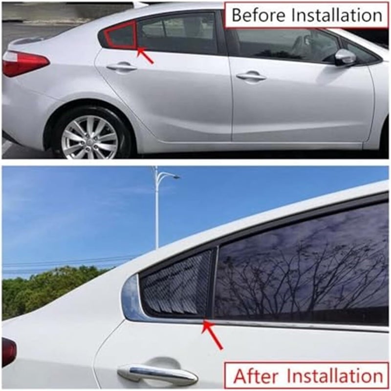 QASULER Car Rear Louver Window Cover Trim for Kia Forte K3 - Image 4