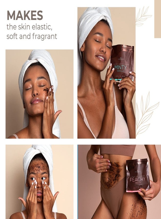COCOSOLIS Arabica Coffee Scrub Set of 4 Packages - Natural Essential Oils - The Perfect Organic Scrubs for Your Face & Body - Coffee Scrub for Cellulite and Stretch Marks (9.9oz) - Image 2