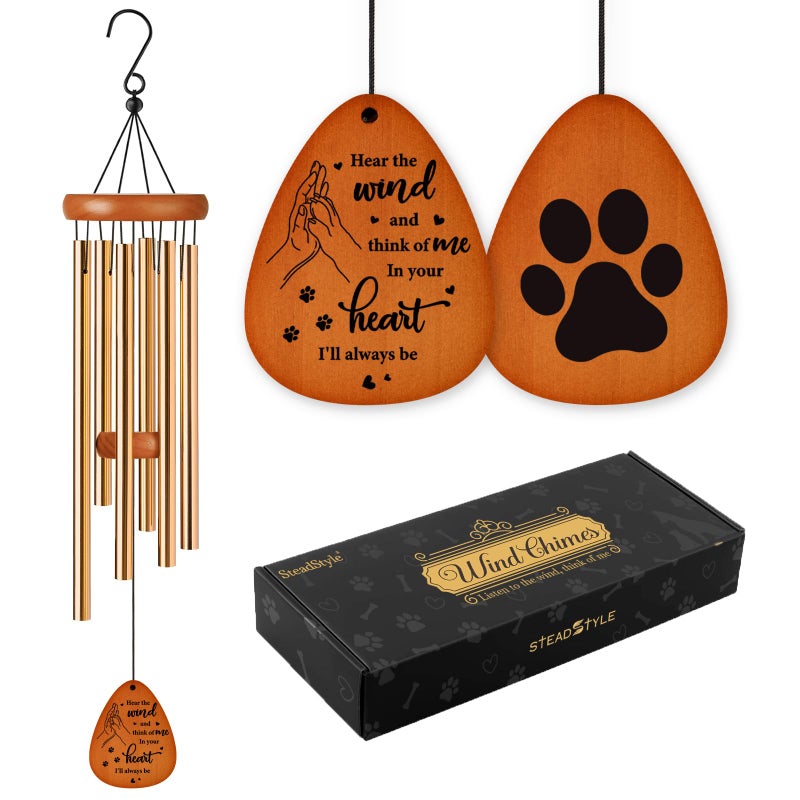 SteadStyle Pet Memorial Gifts for Dogs Dog Memorial Pet Memorial Wind Chime Loss of a Dog Sympathy Gift in Memory of Dogs Cats GiftsRemembrance Bereavement Gift 255 in