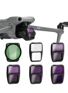 Generic ND Filters Set for DJI Air 3 Accessories,6Pack Filters-(UV, CPL, ND8, ND16, ND32, ND64,) (Aluminum Version)  - Image 1
