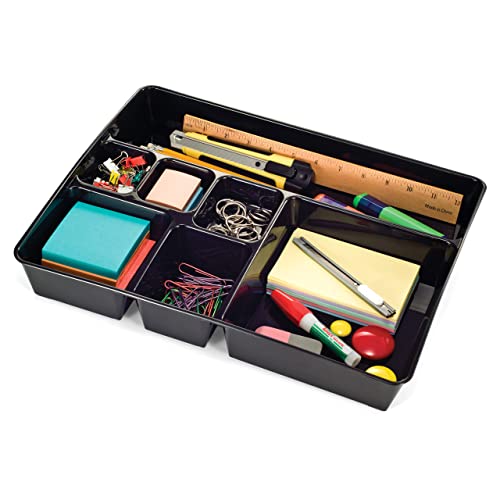 Officemate OIC, Achieva 30% Post Consumer Plastic Recycled Deep Drawer Tray, 15-1/8 X 11-1/2 X 2-1/4 in, Black - Image 1