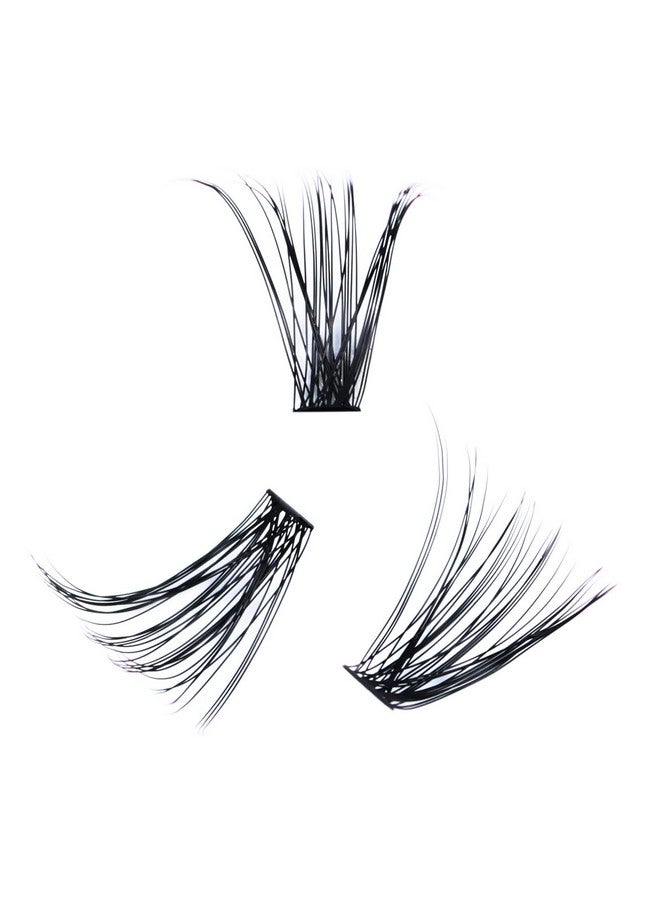 LAUBESS Cluster Lashes 240Pcs 40D Diy Eyelash Extension D Curl Long Individual Lashes Mixed Tray Faux Mink Lash Clusters Extensions 0.07 0.10 Black (40D-0.07D-14Mm) - Image 2