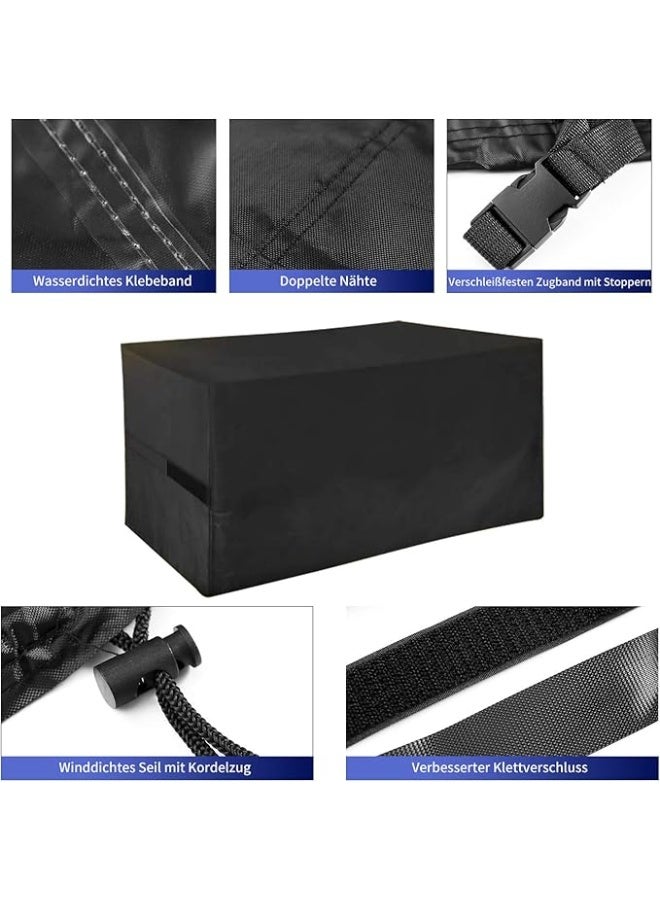 Outdoor Furniture Covers, Waterproof, Anti-UV, Upgraded Tear-Resistant 420D Oxford Fabric Garden Rattan Sofa Set Patio Table Covers 300*250*100cm - Image 5