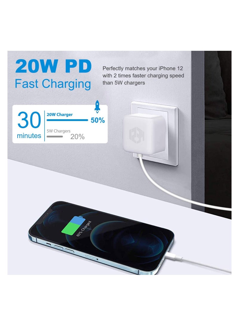 20W PD Foldable Fast Charging Wall Adapter Compatible with Apple iPhone13 Pro Max/13 Pro Max/SE/iPad - Image 2