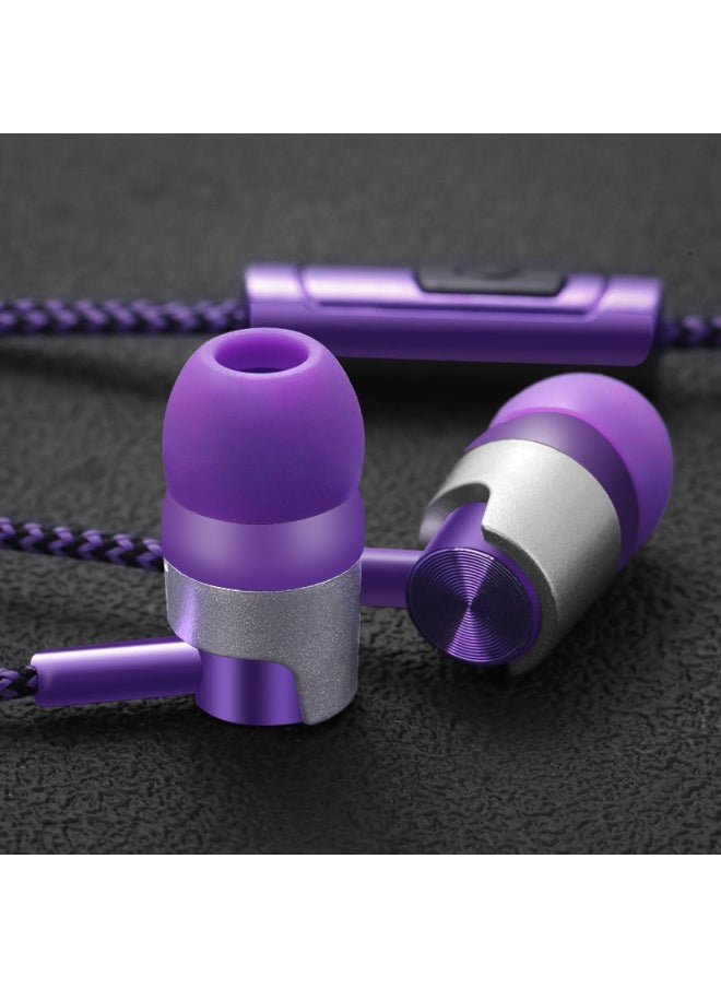 Generic - Nylon Rope Earphone Woven Wiring Wear-resistant In-ear Earphone For Apple Android Huawei Xiaomi Mobile Phone-Color:Red - Image 1