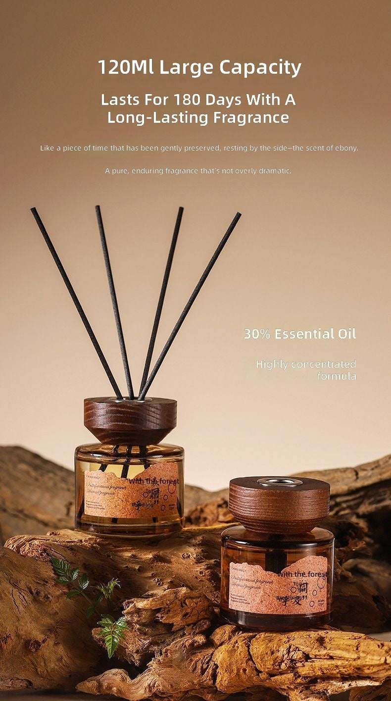 يوهان معطر سيارة بالبخار عطر طويل الأمد معطر جو زجاجي ديكوري للسيارة والمنزل برائحة خشب الصندل 120 مل - Image 4