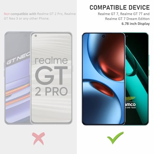 SupCares Tempered Glass for Realme GT 7, Realme GT 7T and GT 7T Dream Edition (6.78 Inch) With Installation Kit | Military-Grade Gorilla Screen Protector | Edge to Edge Coverage | Black - Image 2