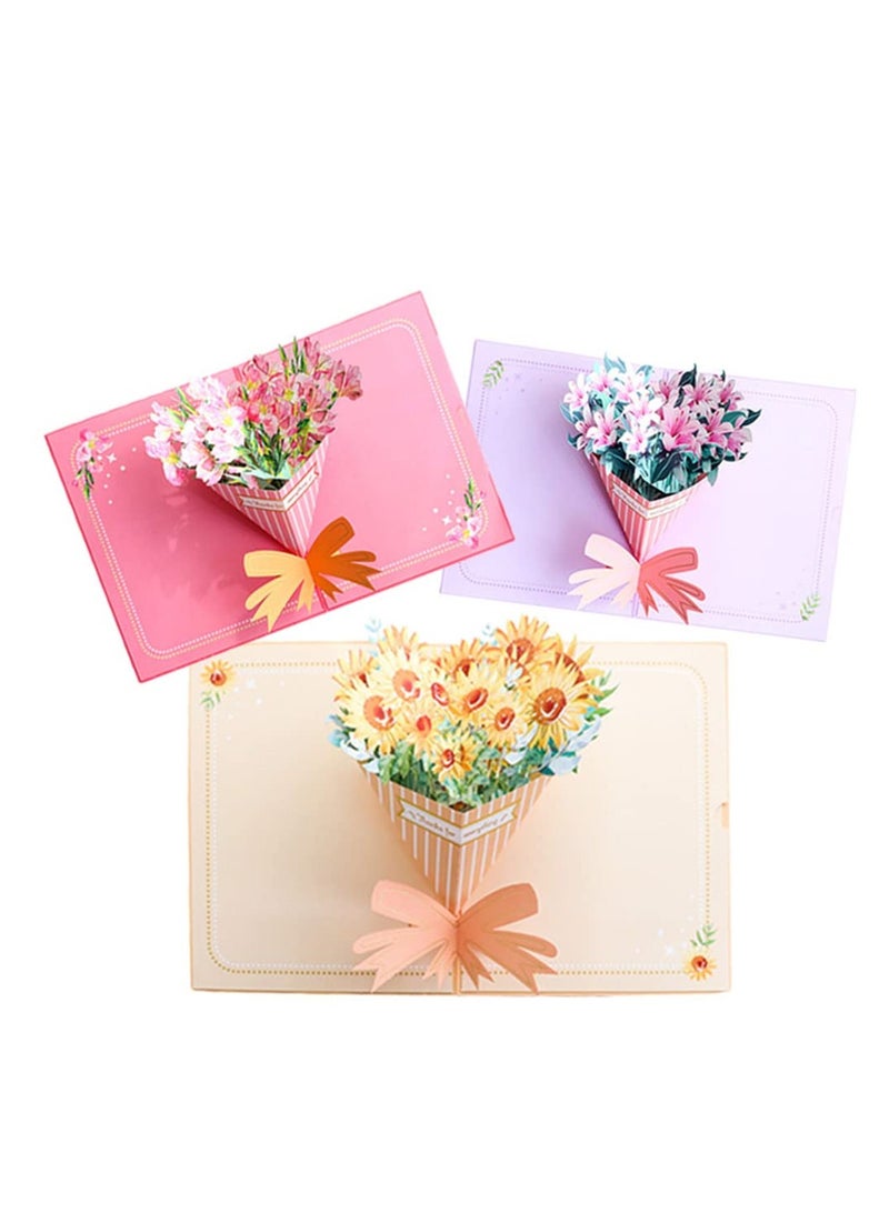 SYOSI Thanks for Everything, Pop Up Greeting Cards with Envelopes, Mother's Day Cards 3D Flowers Bouquet, Thank you Card for Her, Teacher Appreciation, Mother, Anniversary, Wedding, Thanksgiving Day - Image 1